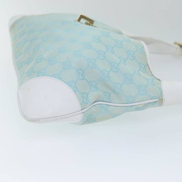 GUCCI GG Canvas Jackie Shoulder Bag Light Blue 001 4057 Auth ep4384 - Picture 4 of 16